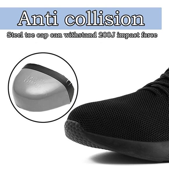 BEVY | SUADEX Lightweight Steel Toe Sneakers SZ 11.5 Women 10 Men  Description: main image 4